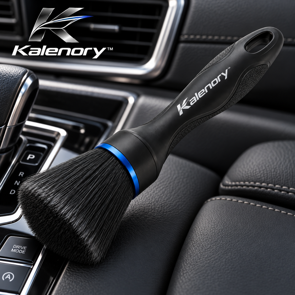 Kalenory™ Soft-Bristle Car Interior Detailing Brush – Compact Dust Cleaning Brush for Air Vents, Dashboard, Console & Tight Spaces