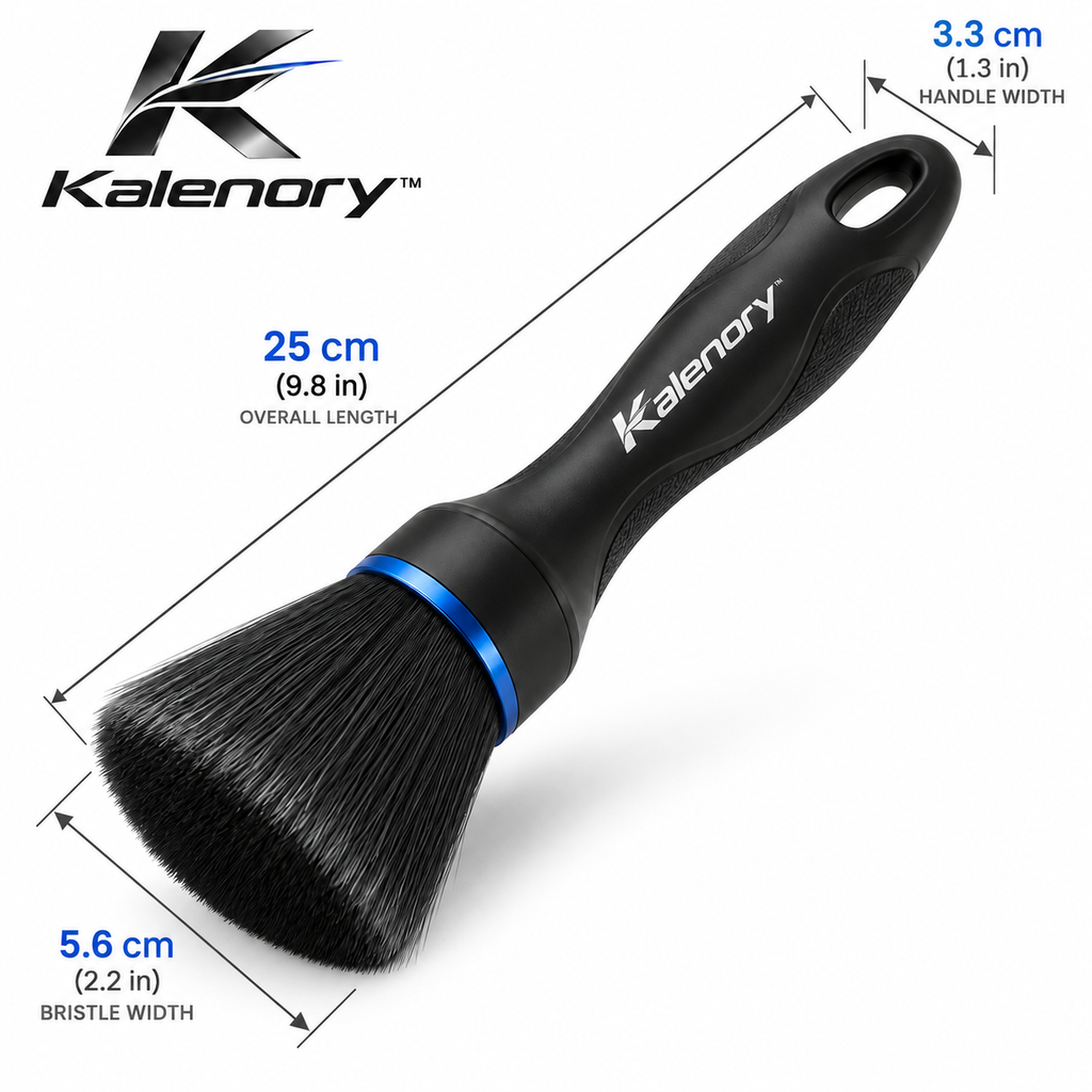 Kalenory™ Soft-Bristle Car Interior Detailing Brush – Compact Dust Cleaning Brush for Air Vents, Dashboard, Console & Tight Spaces