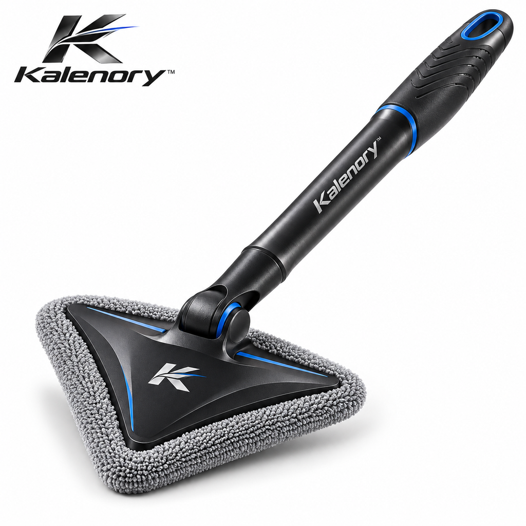 Kalenory™ Extendable Car Windshield Cleaning Tool – Rotating Microfiber Glass Cleaner for Interior Windows, Mirrors & Hard-to-Reach Areas