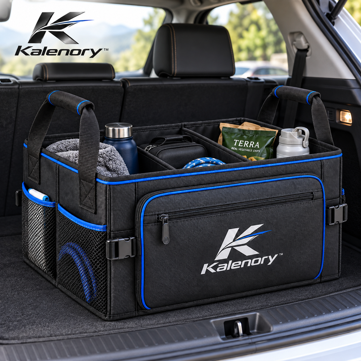 Kalenory™ Foldable Car Trunk Storage Bag – Large-Capacity Collapsible Cargo Organizer with Multi-Pocket Design