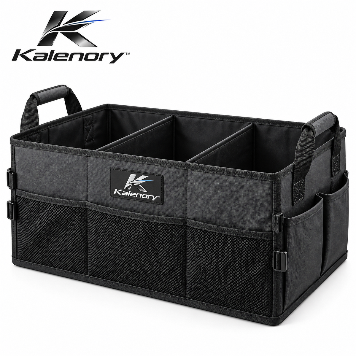 Kalenory™ Collapsible Car Trunk Organizer – Multi-Compartment Cargo Storage Box for Groceries, Travel Gear & Everyday Vehicle Essentials