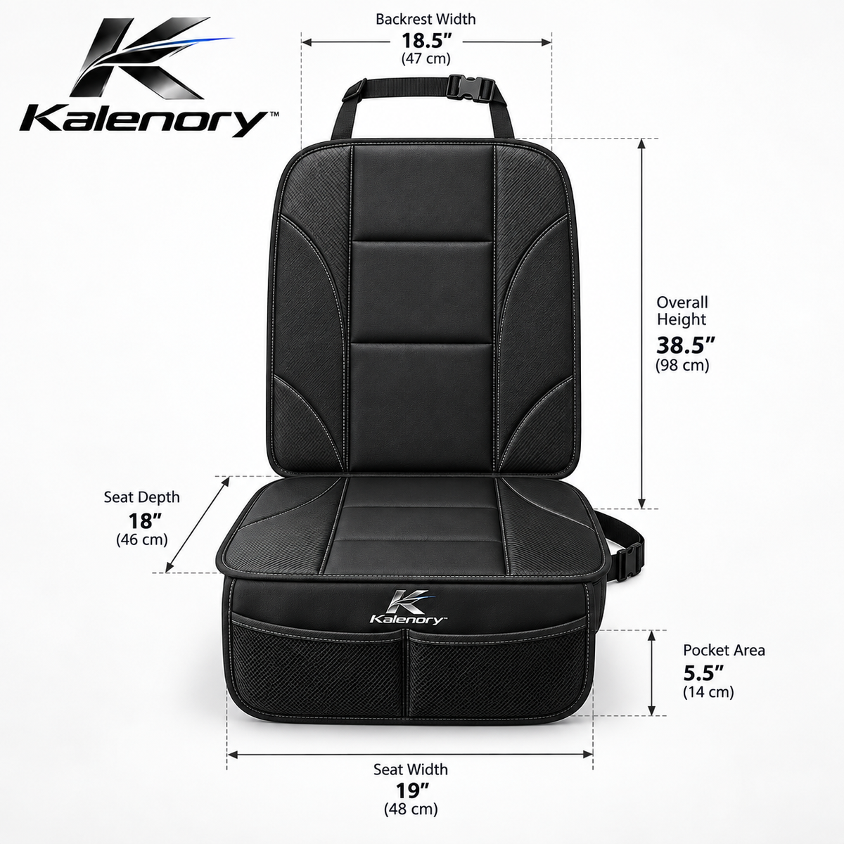 Kalenory™ Car Seat Protector Mat – Waterproof Non-Slip Seat Cover for Child Seats, Pets & Everyday Vehicle Protection