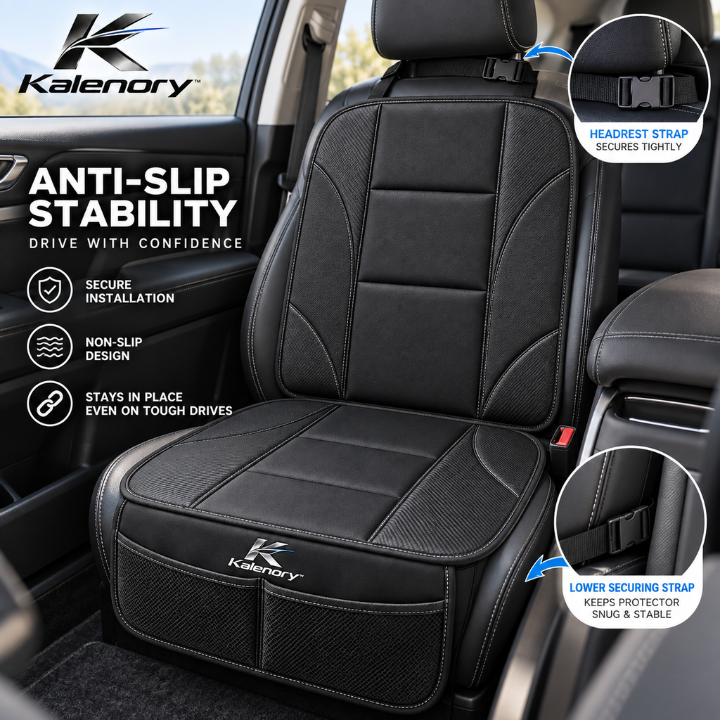 Kalenory™ Car Seat Protector Mat – Waterproof Non-Slip Seat Cover for Child Seats, Pets & Everyday Vehicle Protection