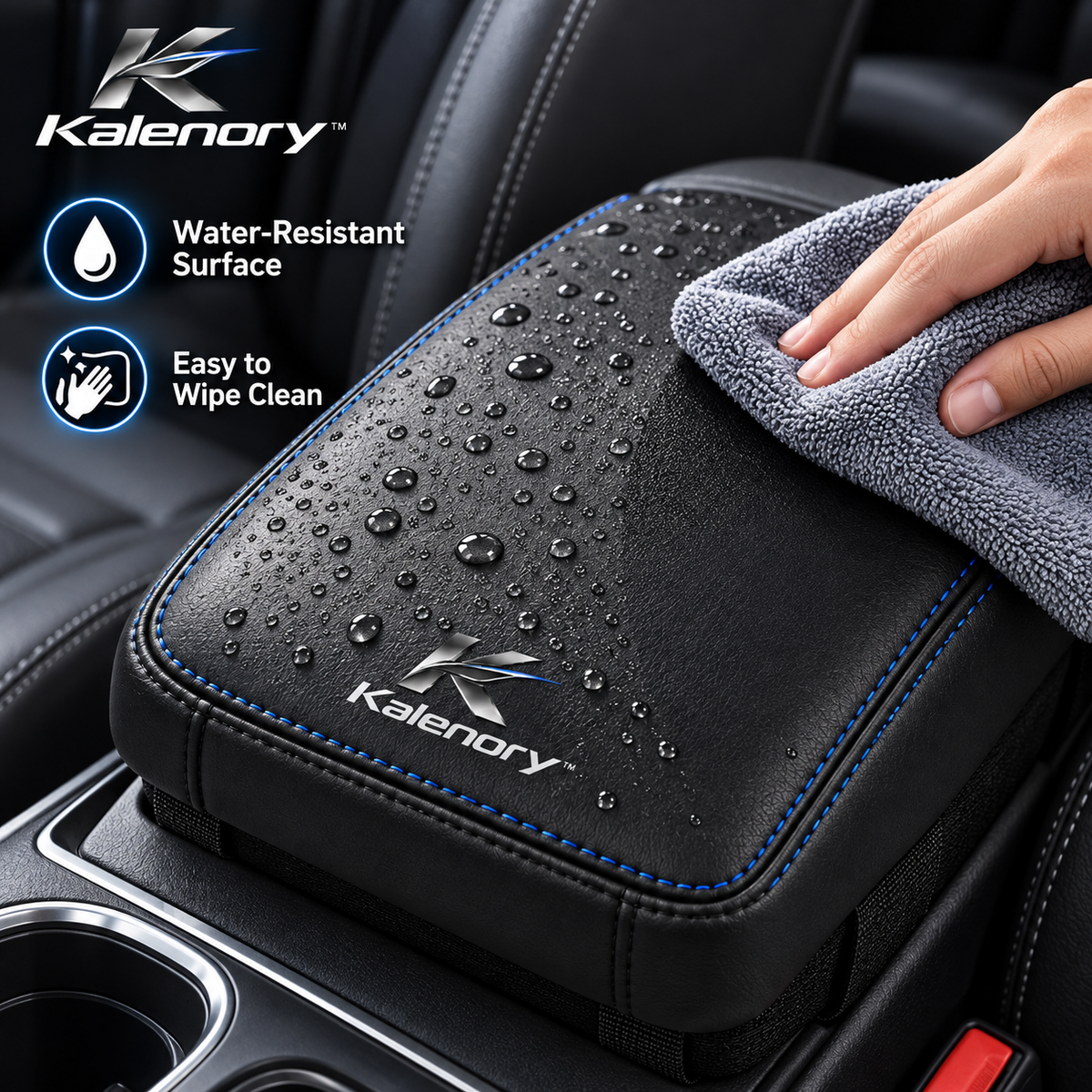 Kalenory™ Comfort-Padded Car Armrest Cushion – Center Console Support Pad with Soft Memory Foam & Non-Slip Fit
